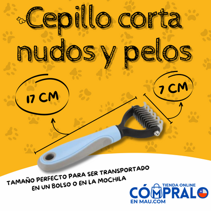 Cepillo corta nudos y removedor de pelos para mascotas 🐾