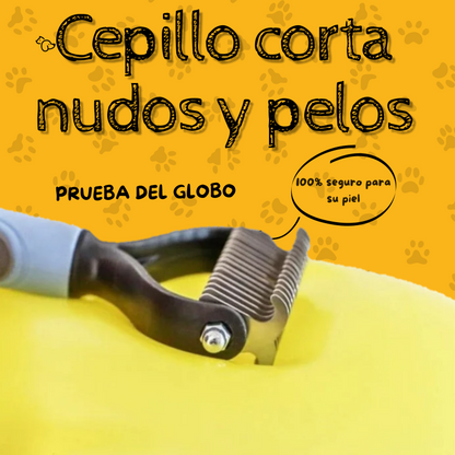 Cepillo corta nudos y removedor de pelos para mascotas 🐾