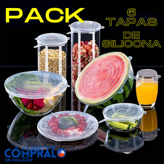 Pack 6 tapas de silicona