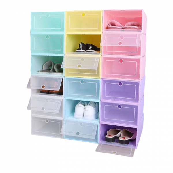 6 Cajas organizadoras de zapatos